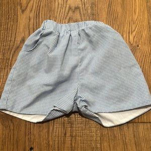 Banbury Cross blue and white smocked type shorts
